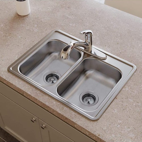8. Elkay Dayton Equal Double Bowl Top Mount Stainless Steel Sink
