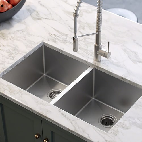 9. Kraus Standard PRO Undermount Double Bowl Kitchen Sink
