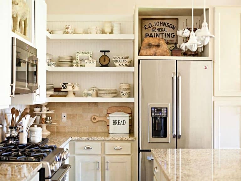 9. Open Shelves Along All Open Walls