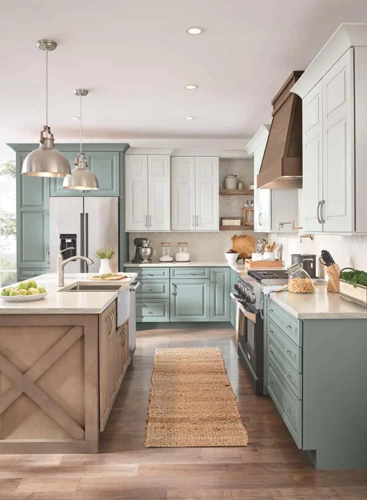 Powder Blue Kitchen Cabinets