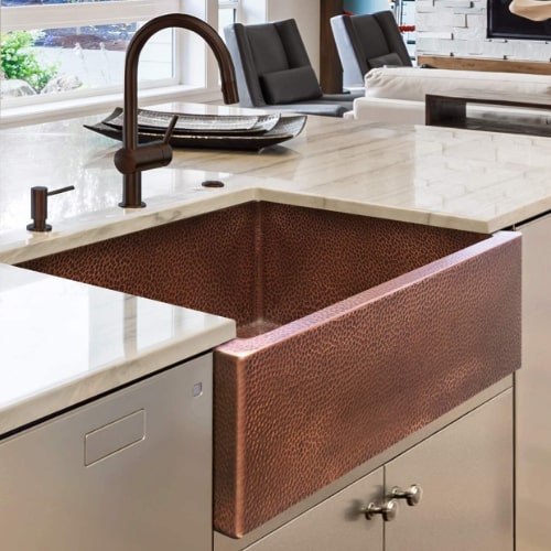 Fossil Blu Luxury Copper Farmhouse Sink
