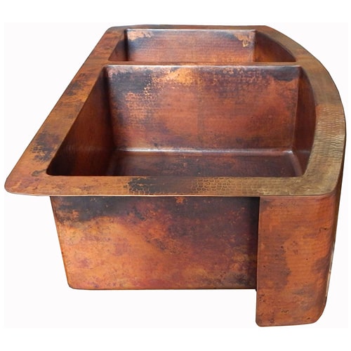 Rounded Apron Front Farmhouse Kitchen Double Bowl