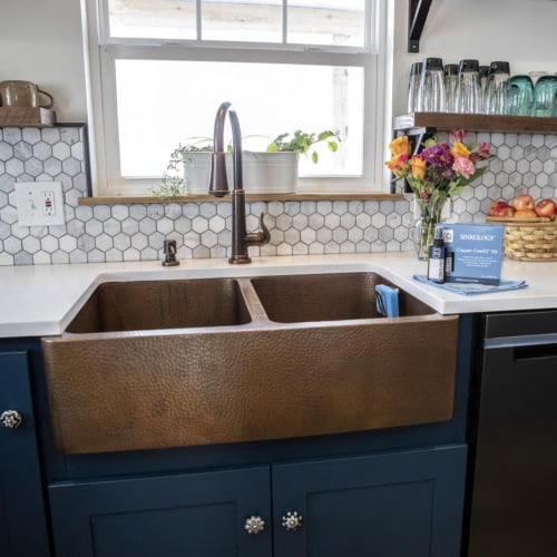 Sinkology Adams Farmhouse Apron-Front Double Bowl Kitchen Sink