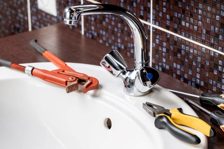 Faucet with wrench