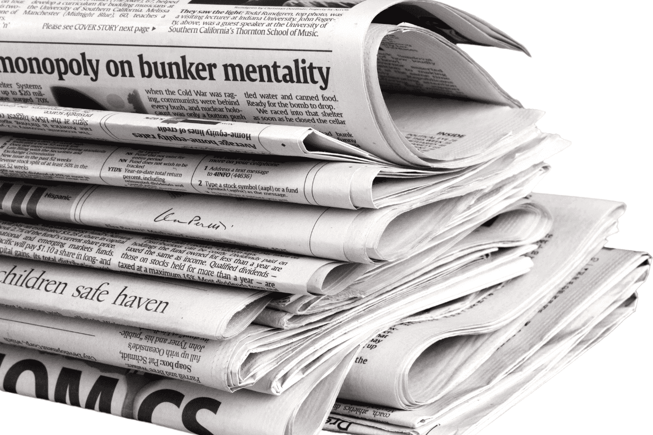 newspaper stack