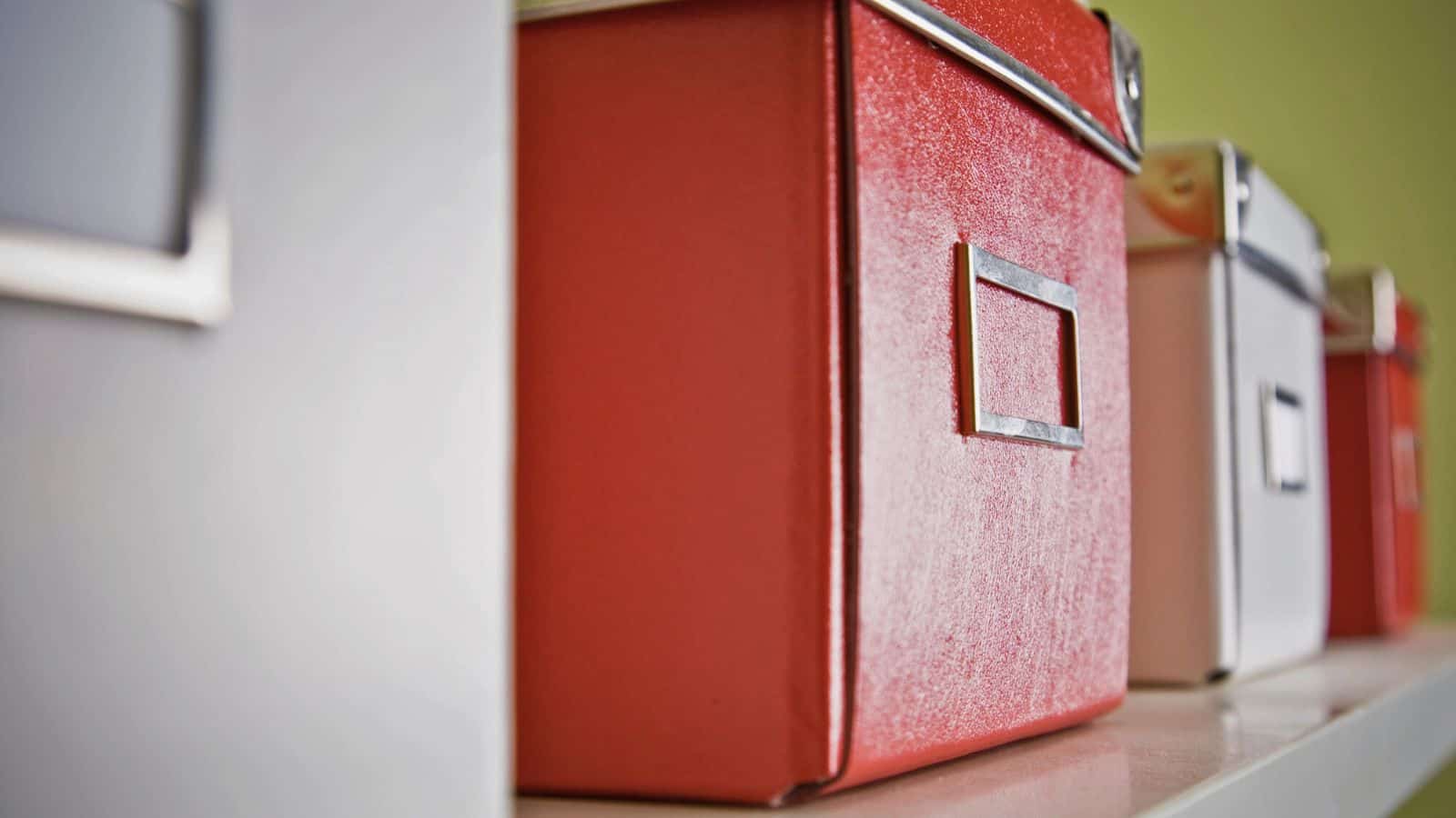 storage box with label