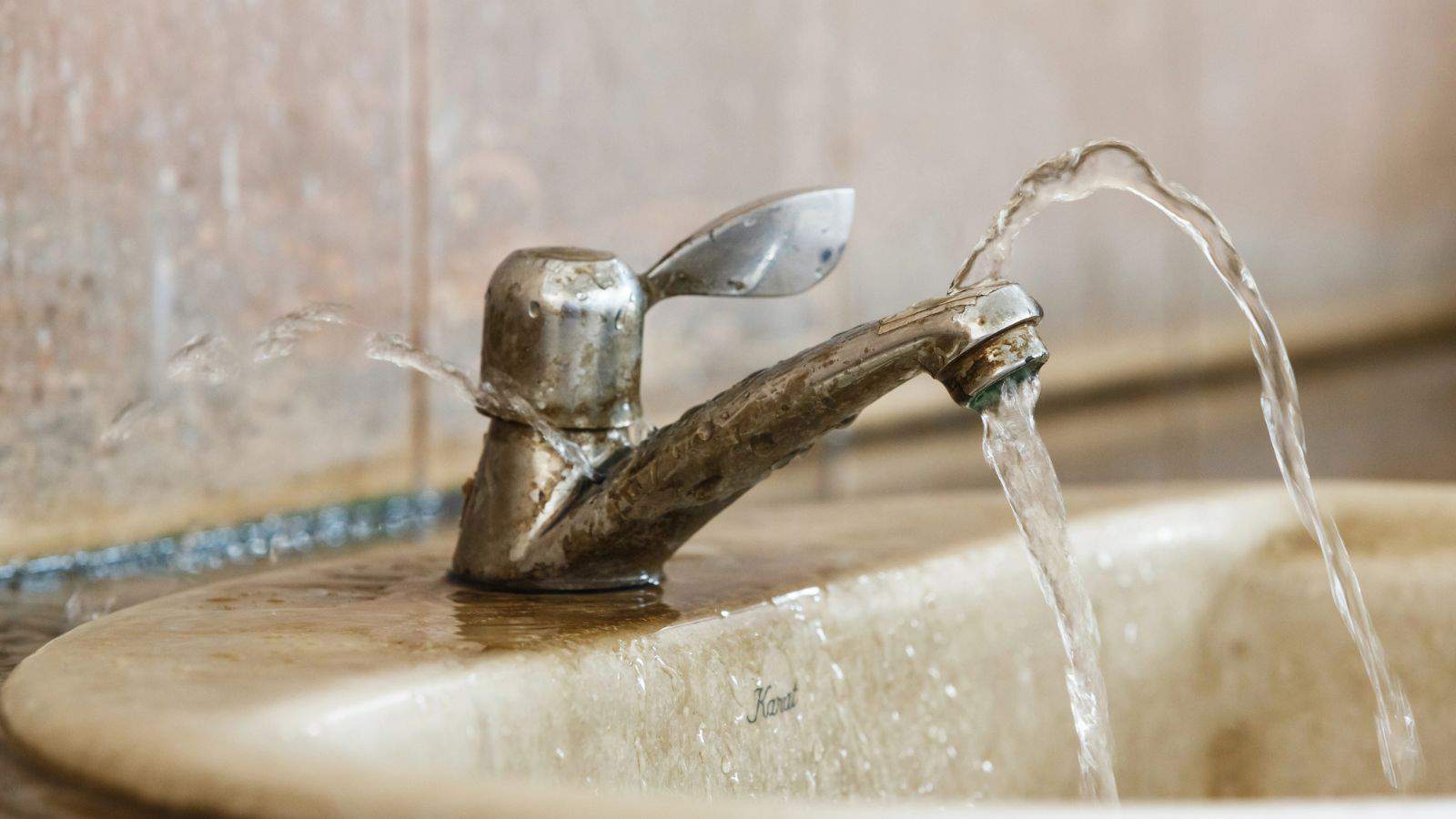 Leaking faucet valve at the base when open