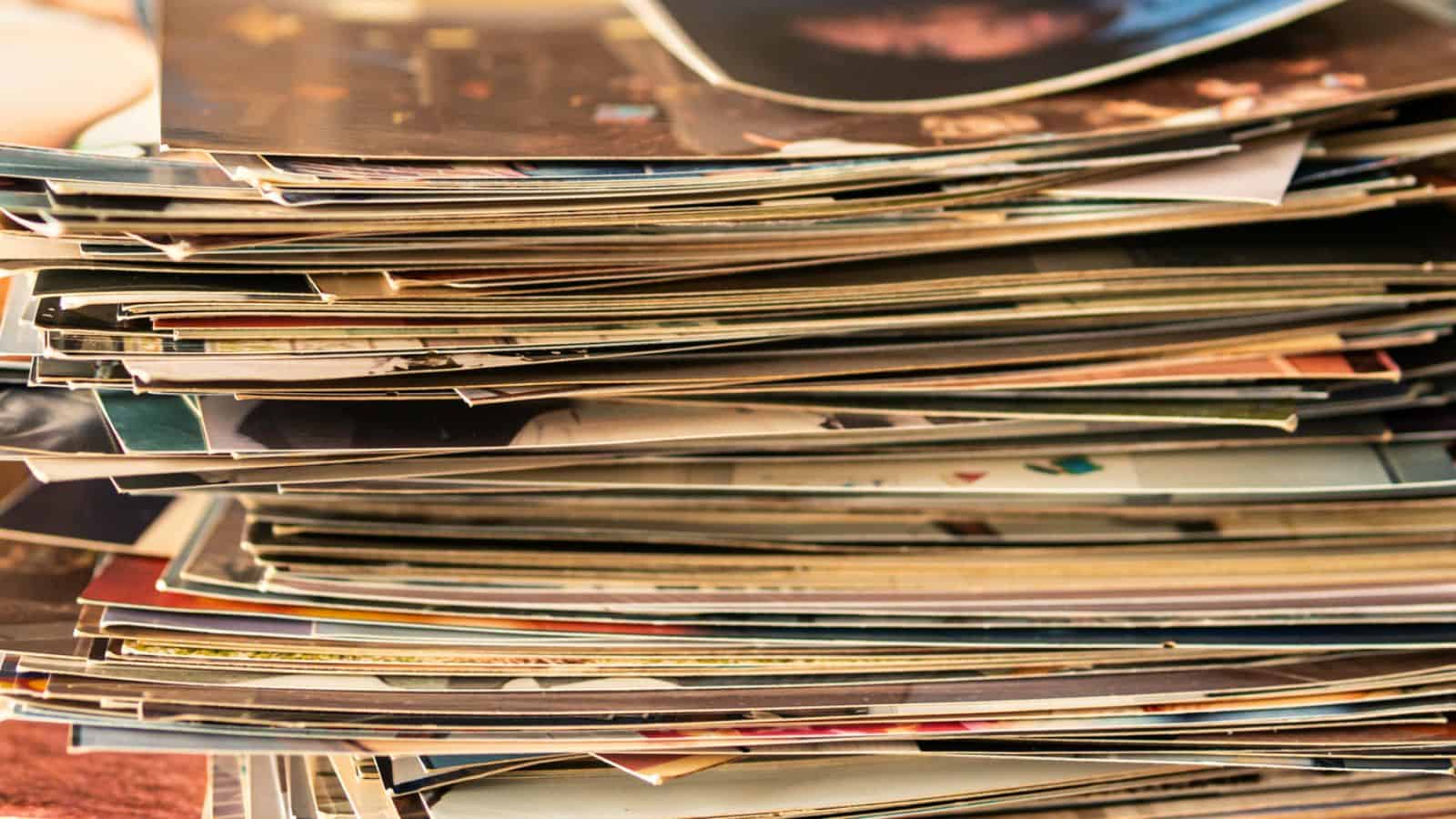 stack of photographs