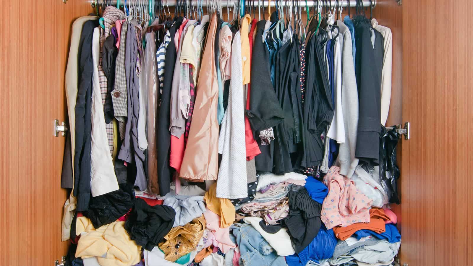 cluttered closet