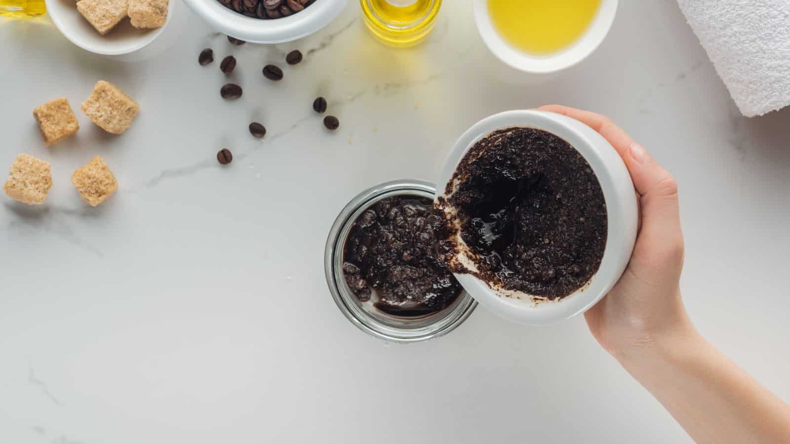 body scrub with coffee