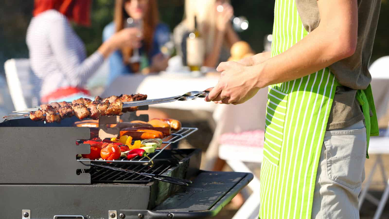 grilling at backyard bbq