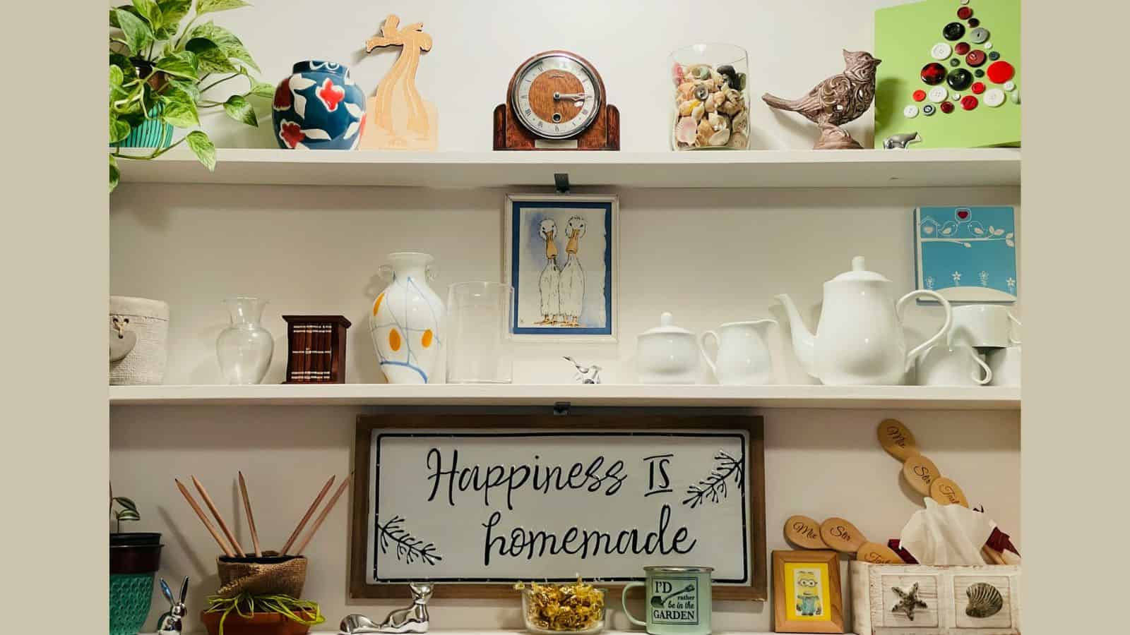 shelf with decor