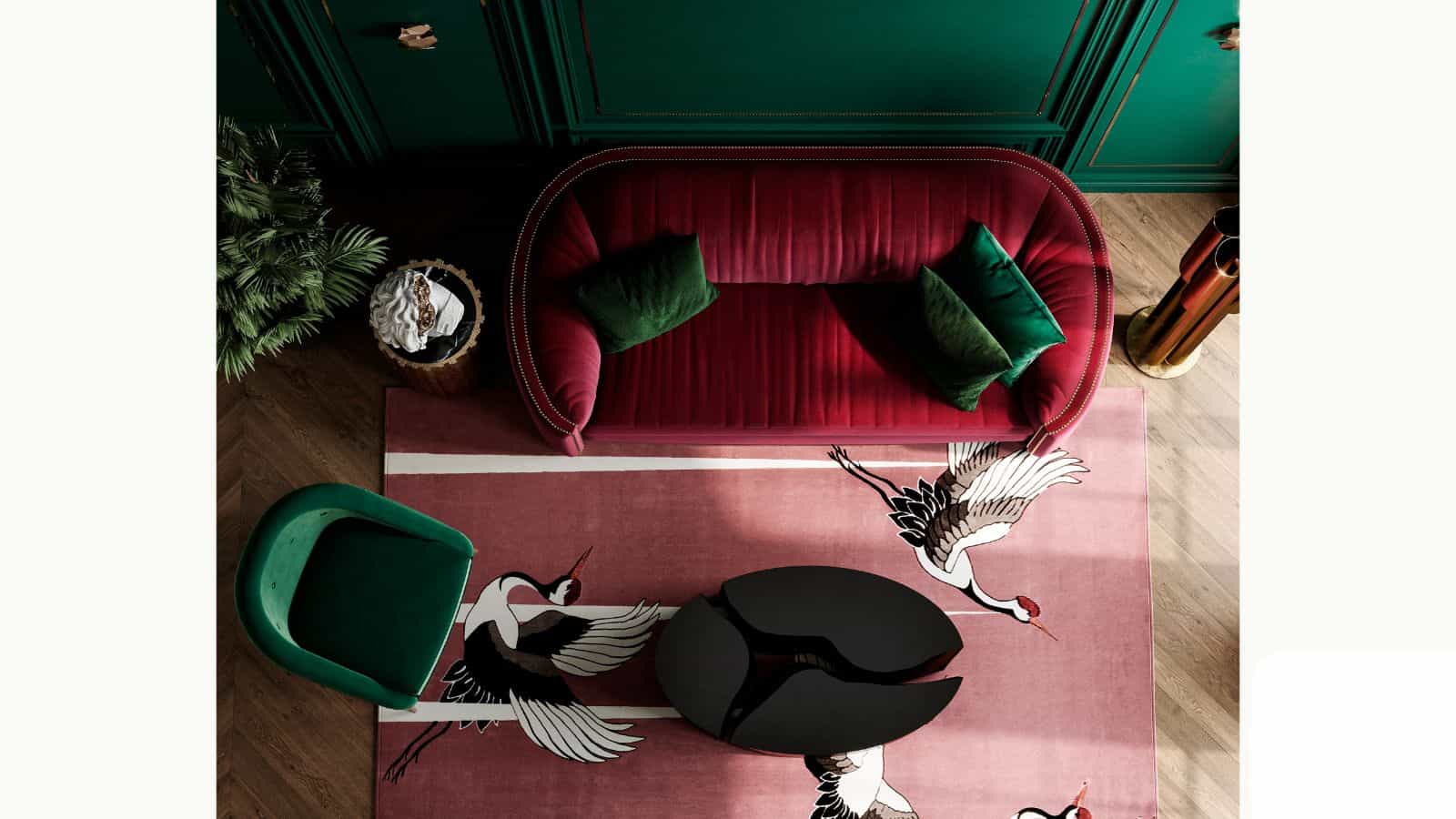 anchor furniture with a rug