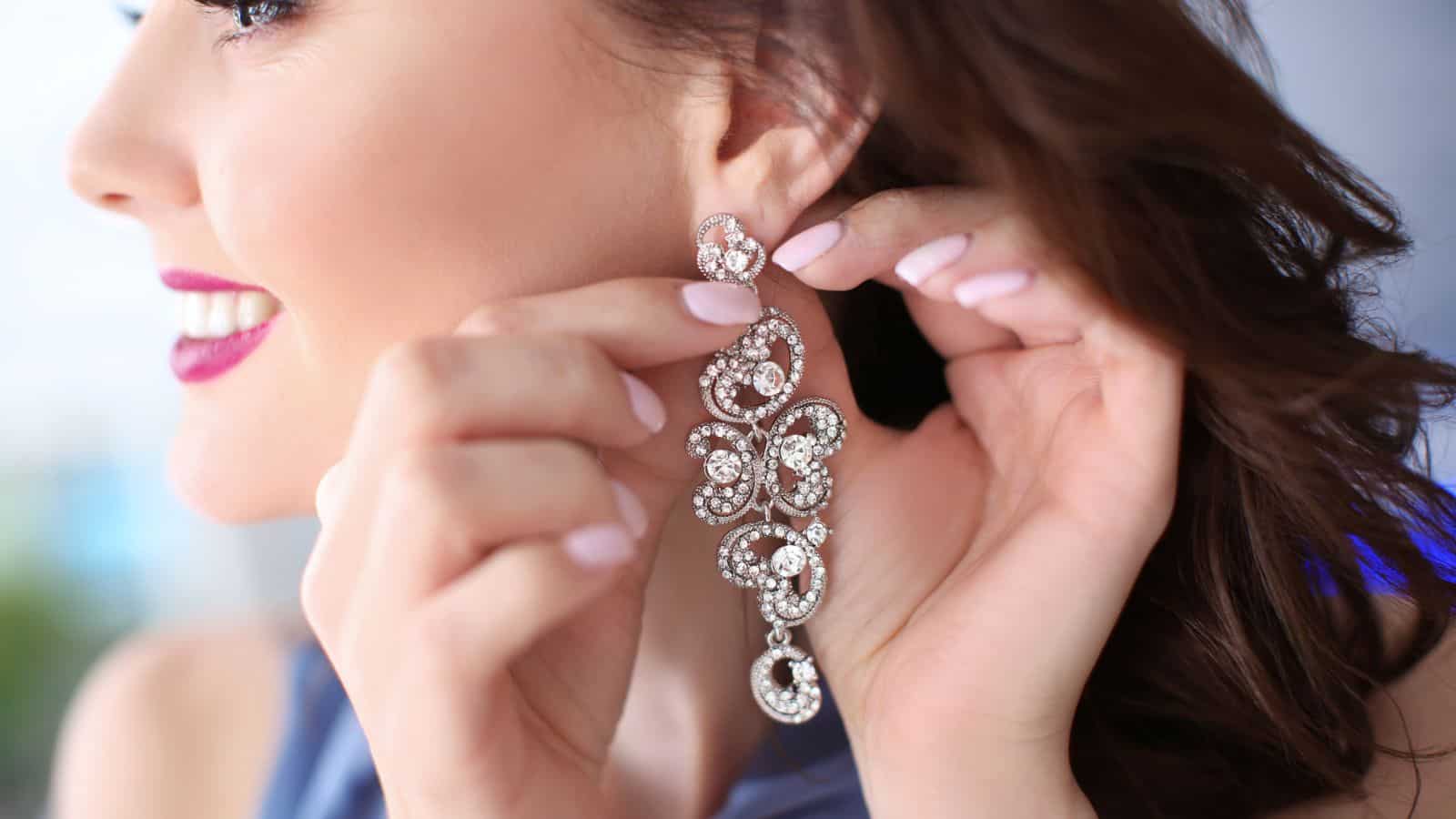 woman wearing earring