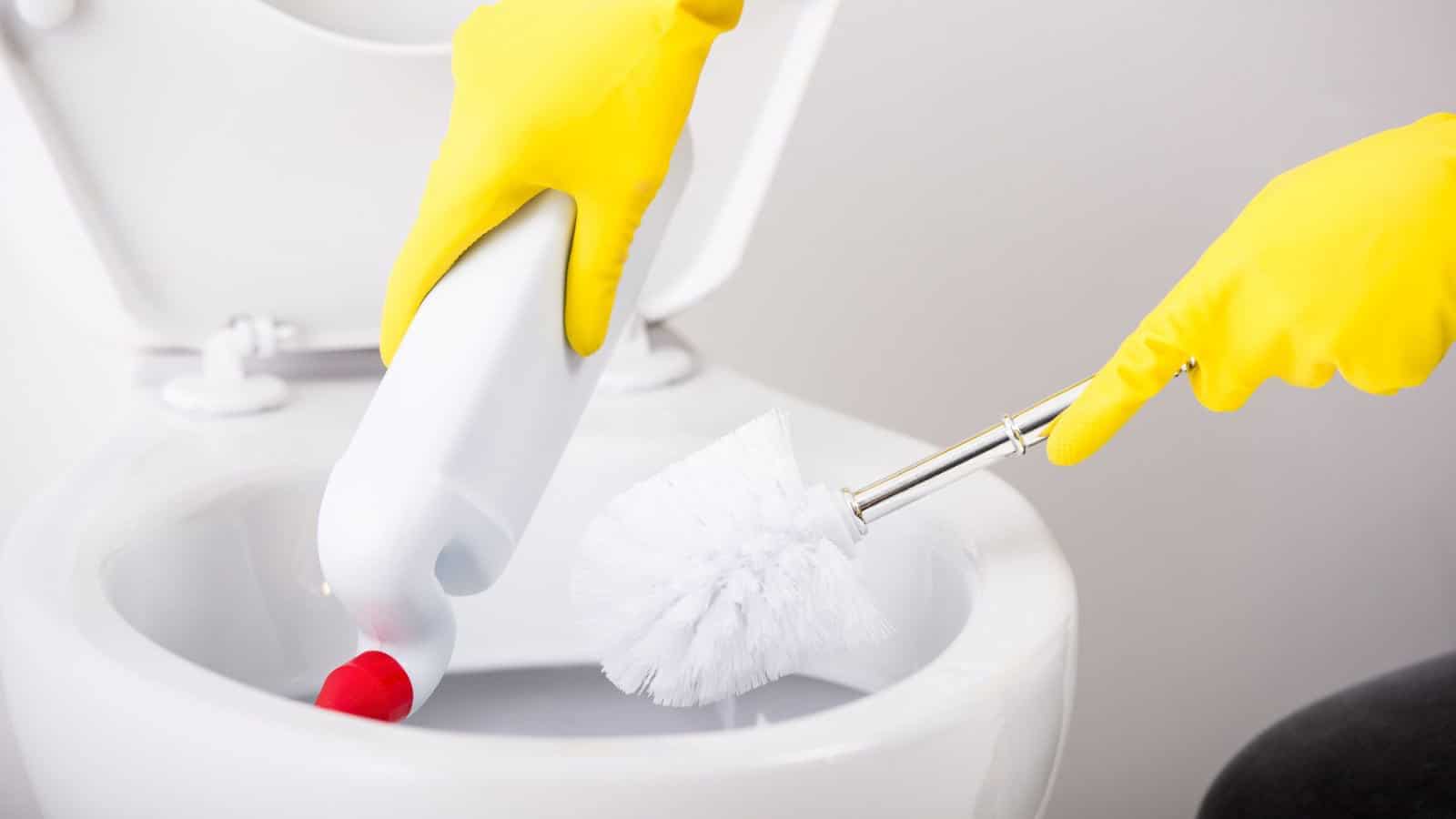 CLR detergent for toilet bowl stains