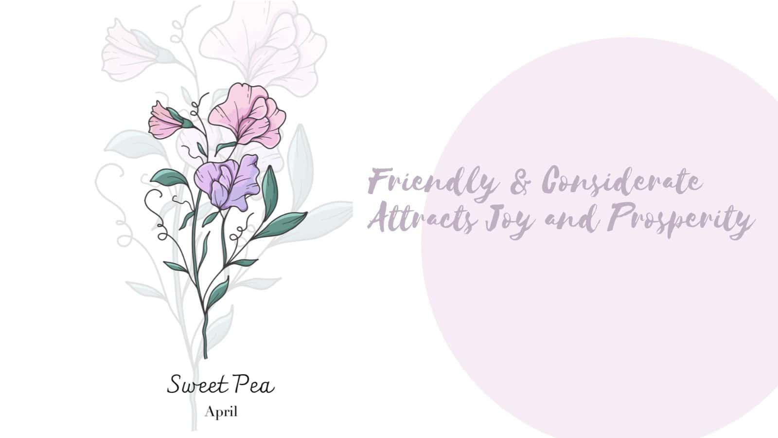 Birth Month Flower - April - Sweet Pea