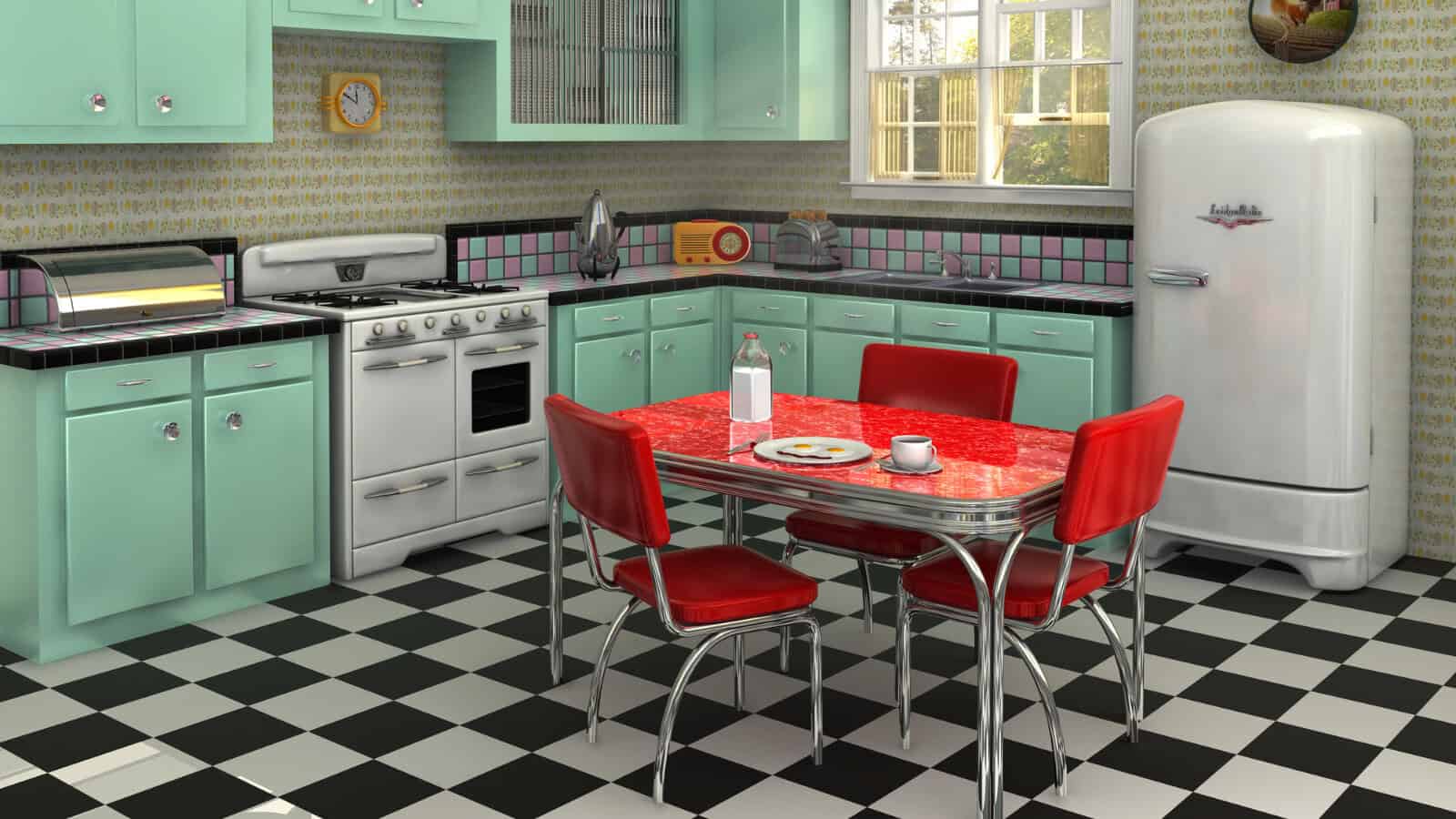 Eclectic decor style in the kitchen