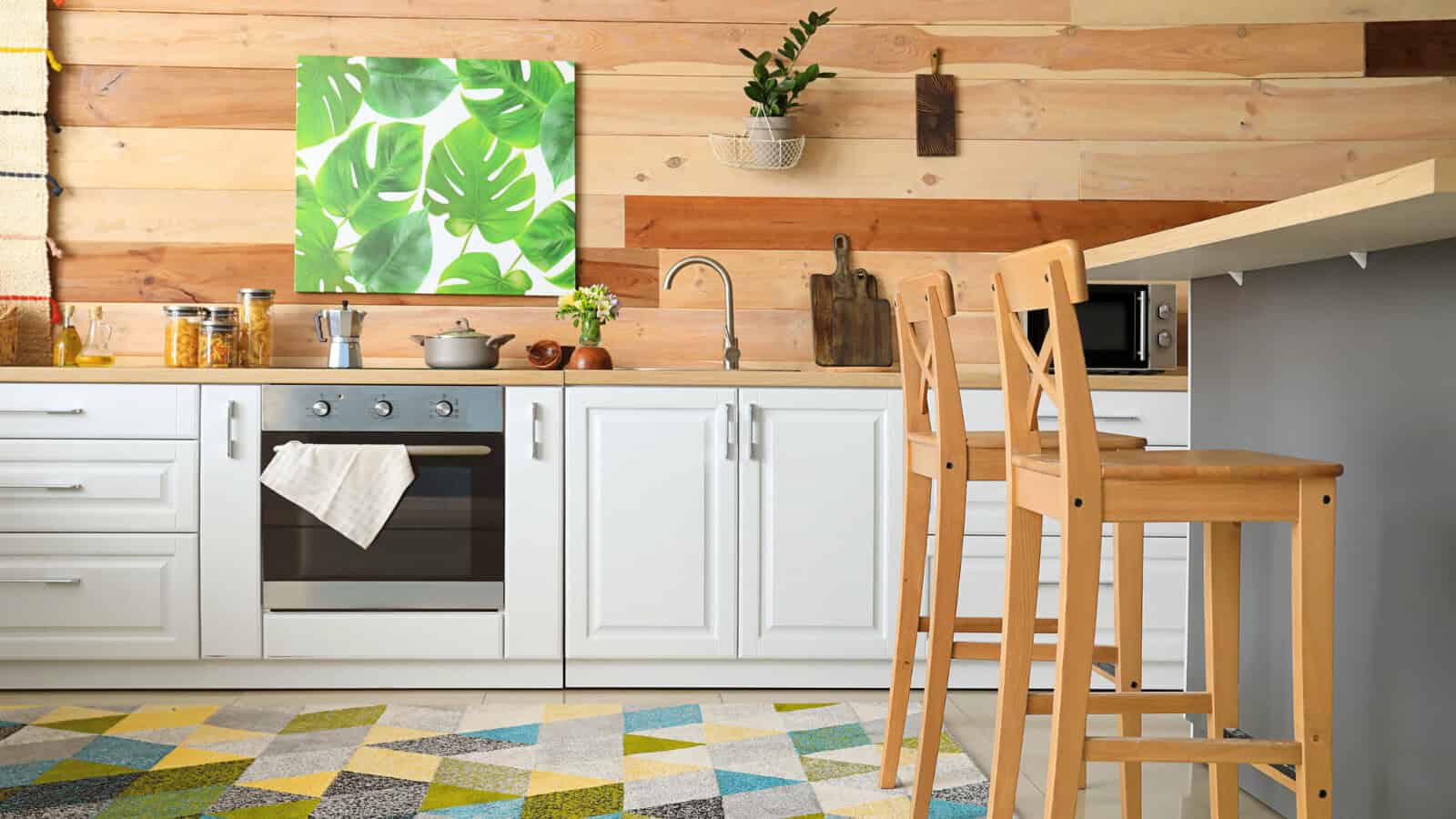 Eclectic decor style in the kitchen