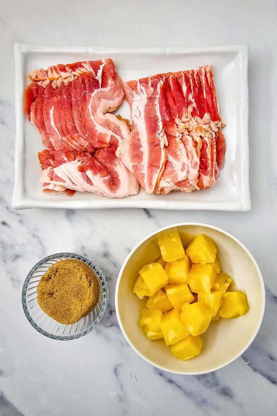 bacon wrapped pineapple appetizer recipe ingredients 